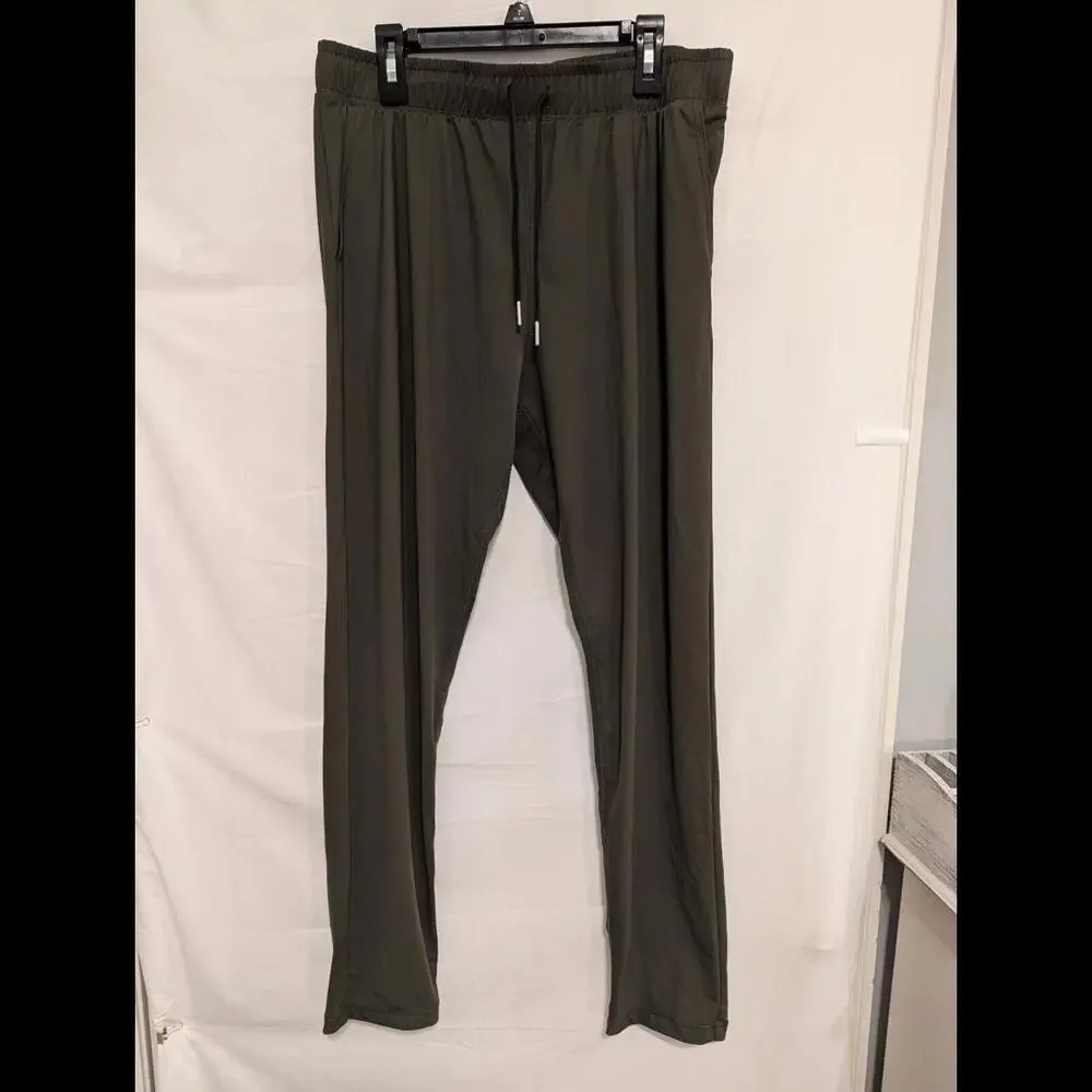 Zyia Women's Green Drawstring Nylon/Spandex Activewear Running Pants Size Medium